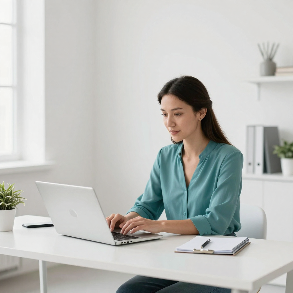 Professional virtual assistant at work